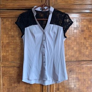 Express elite stretch lace shirt